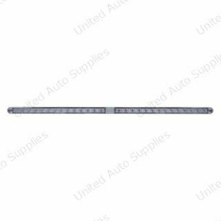 Dual 14 LED 12" Light Bars With Bezel - Amber LED/Clear Lens