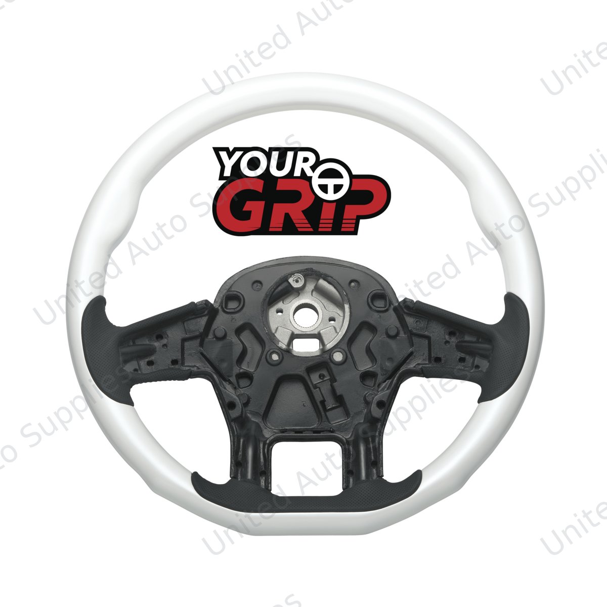 18" YourGrip Wood Candy Color Steering Wheel For 2012-2021 PB 579 & 2013-2021 KW T680-Pearl White