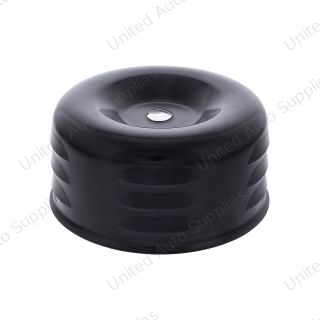 4" Round Short Neck Louvered Air Cleaner For Carburetors With 2-5/16" Neck-Black