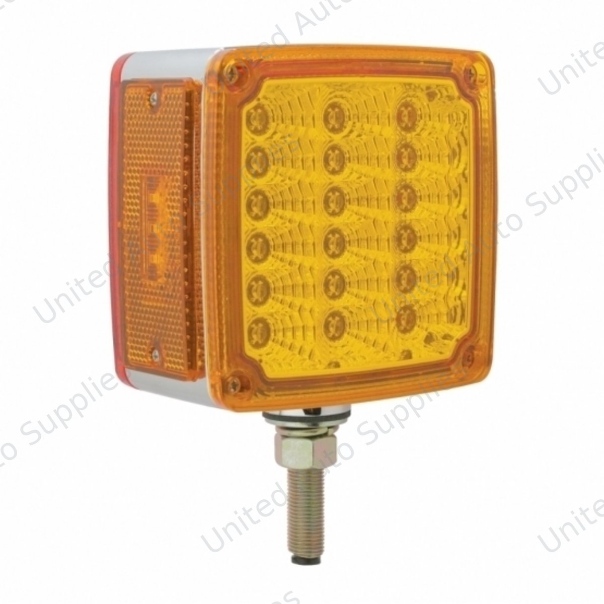 39 LED Reflector Double Face Turn Signal Light (Passenger) - Amber & Red LED/Amber & Red Lens