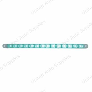 14 LED 12" Auxiliary Strip Light - Green LED/Clear Lens (Bulk)