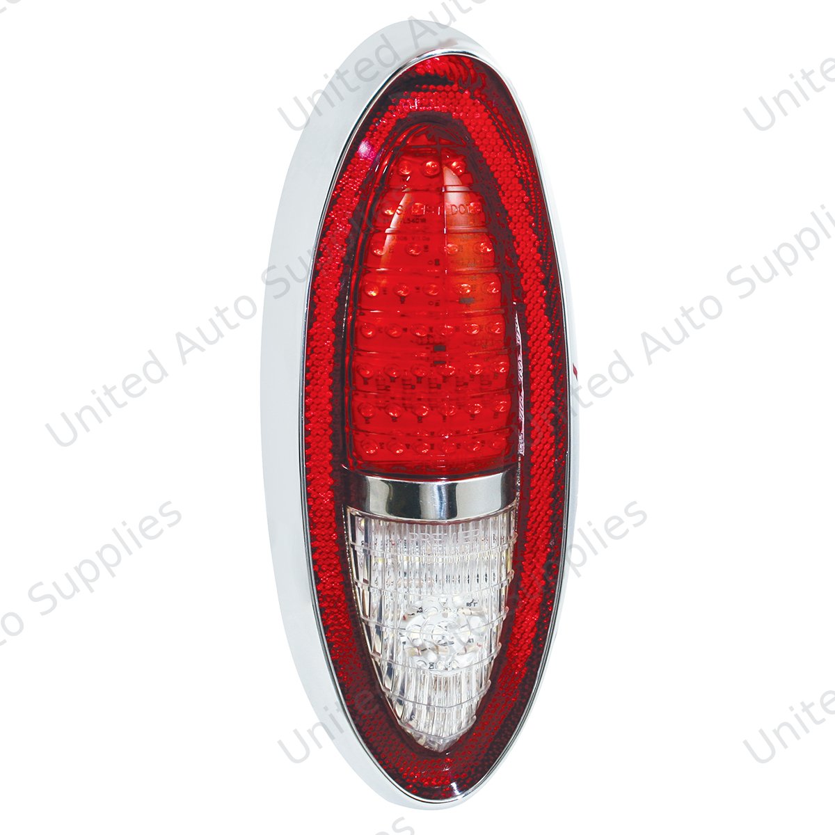 40 LED Tail Light Assembly with Chrome Bezel For 1954 Chevy Passenger Car
