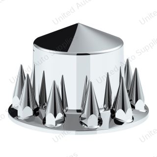 Pointed Rear Axle Cover With 33mm Spike Thread-On Nut Covers - Chrome