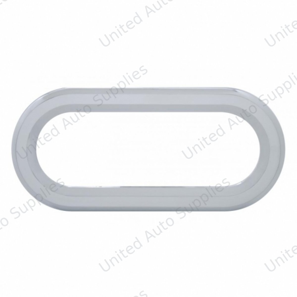 Chrome Twist-On Light Bezel For 6" Oval Light Grommet