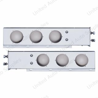 2.5" Bolt Pattern Chrome Spring Loaded Light Bar With 6X 4" Light Cutouts (Pair)