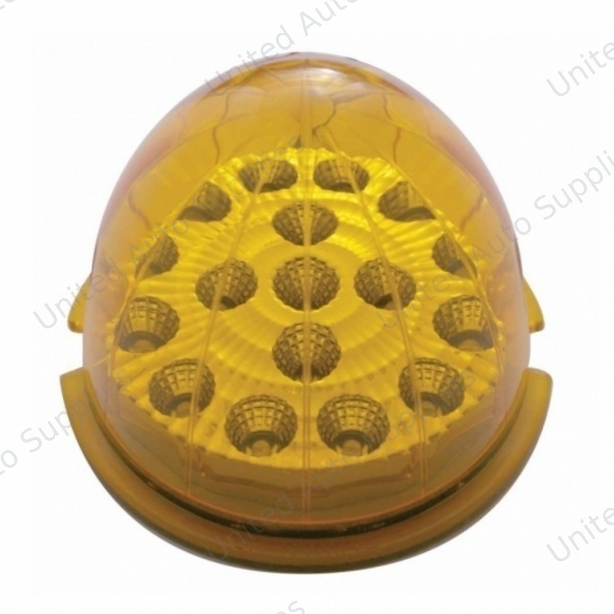 17 LED Watermelon Reflector Cab Light - Amber LED/Amber Lens