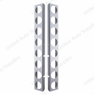 Peterbilt Stainless Rear Air Cleaner Bracket Only - 16 Light Cutouts
