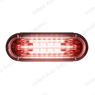 Saber 32 LED 6" Oval Stop Turn & Tail Light-Red LED/Clear Lens