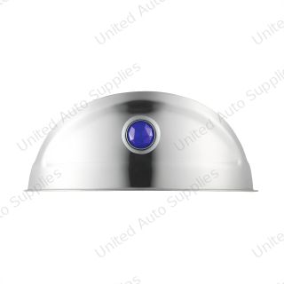Stainless Steel Visor With Blue Glass Dot For 7" Headlight