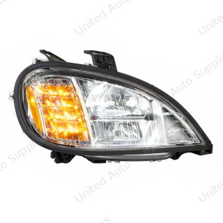 Chrome LED Headlight For 2001-2020 Freightliner Columbia - Passenger