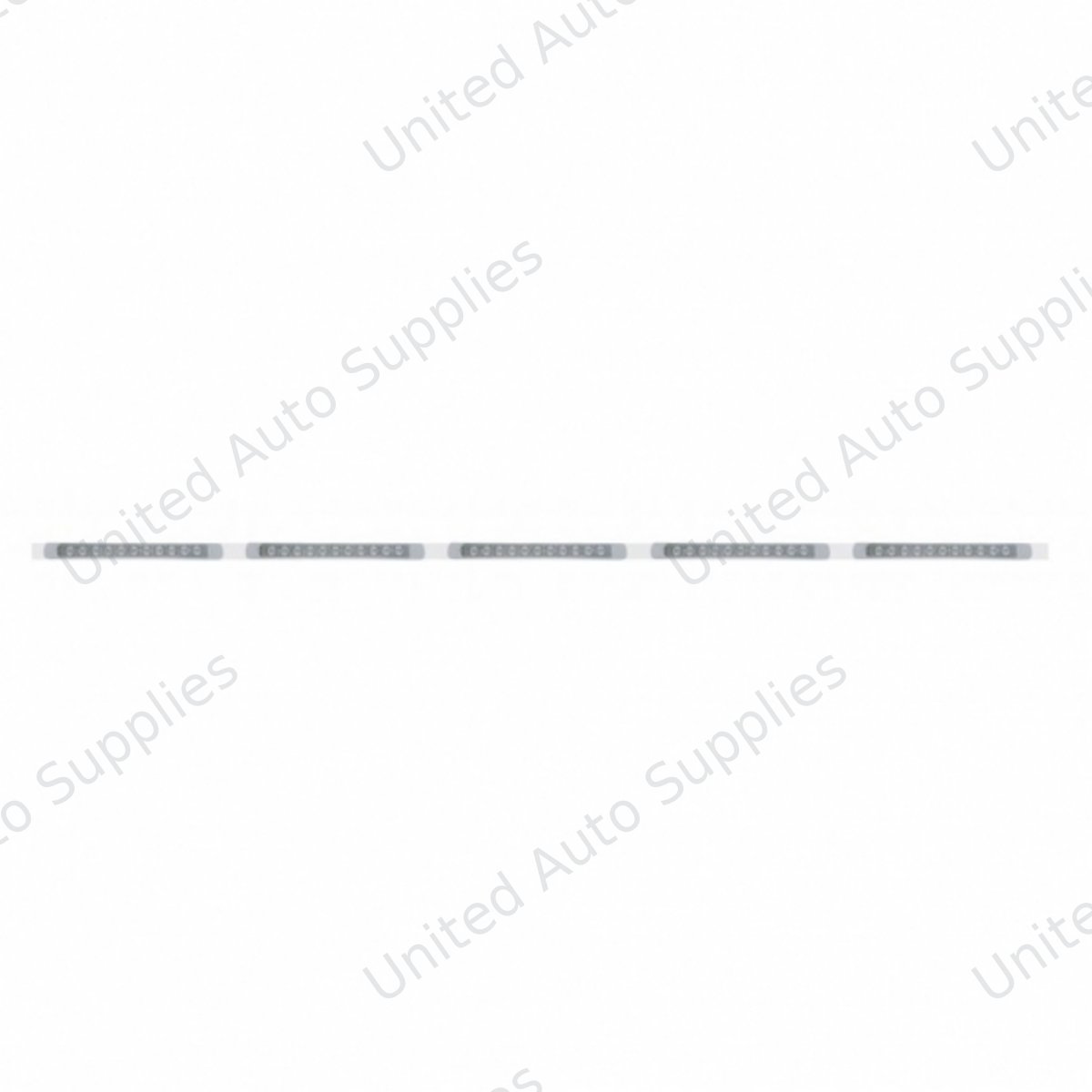 94" Stainless Light Bracket With 5X 11 LED 17" Light Bars & Bezels - Amber LED/Clear Lens