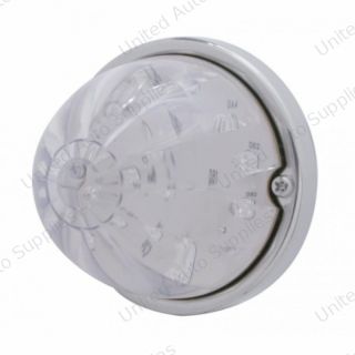 17 LED Watermelon Flush Mount Kit With Low Profile Bezel - Red LED/Clear Lens
