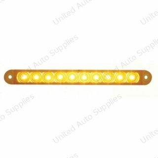 10 LED 6-1/2" Turn Signal Light Bar - Amber LED/Amber Lens (Bulk)