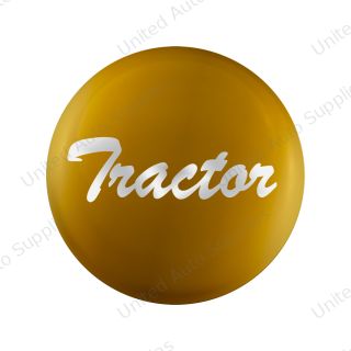 "Tractor" Glossy Air Valve Knob Candy Color Sticker -Electric Yellow