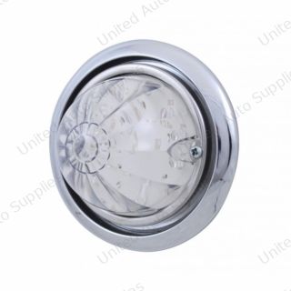 Front Bumper Light With 17 Amber LED Dual Function Watermelon Light For Freightliner Columbia - Clear Lens