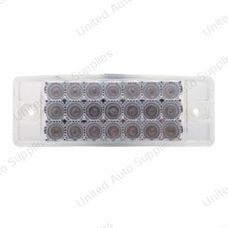 21 LED Reflector Rectangular Light (Clearance/Marker) - Amber LED/Clear Lens (Bulk)