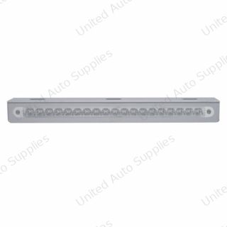 12-3/4" Stainless Light Bracket With 19 LED 12" Light Bar - Amber LED/Clear Lens