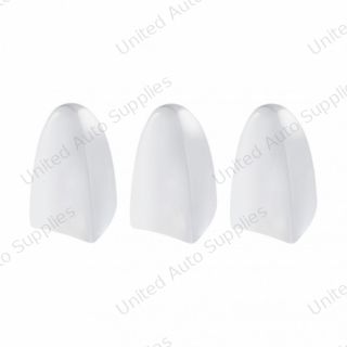 Chrome Plastic A/C & Heater Control Slide Knobs For 1967-1987 Peterbilt 359 (Card of 3)