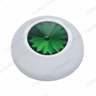 Compartment Knob Cover For 2006+ Peterbilt - Green Crystal (Card of 2)