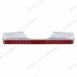 Motorcycle Rear Signal Light Bar With 19 LED 12" Light Bar - Red LED/Red Lens