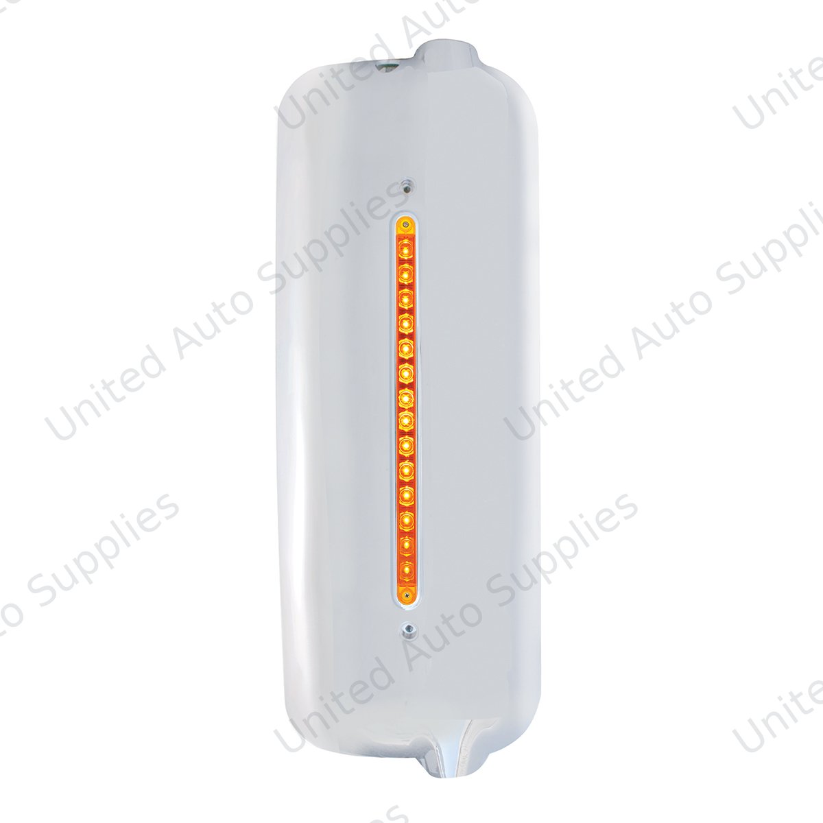 Mirror Cover With 14 LED 12" Light Bar For 2005 & Older Freightliner (Passenger) - Amber LED/Amber Lens