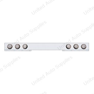 Stainless 1 Piece Rear Light Bar With Six 4" Light Cutouts