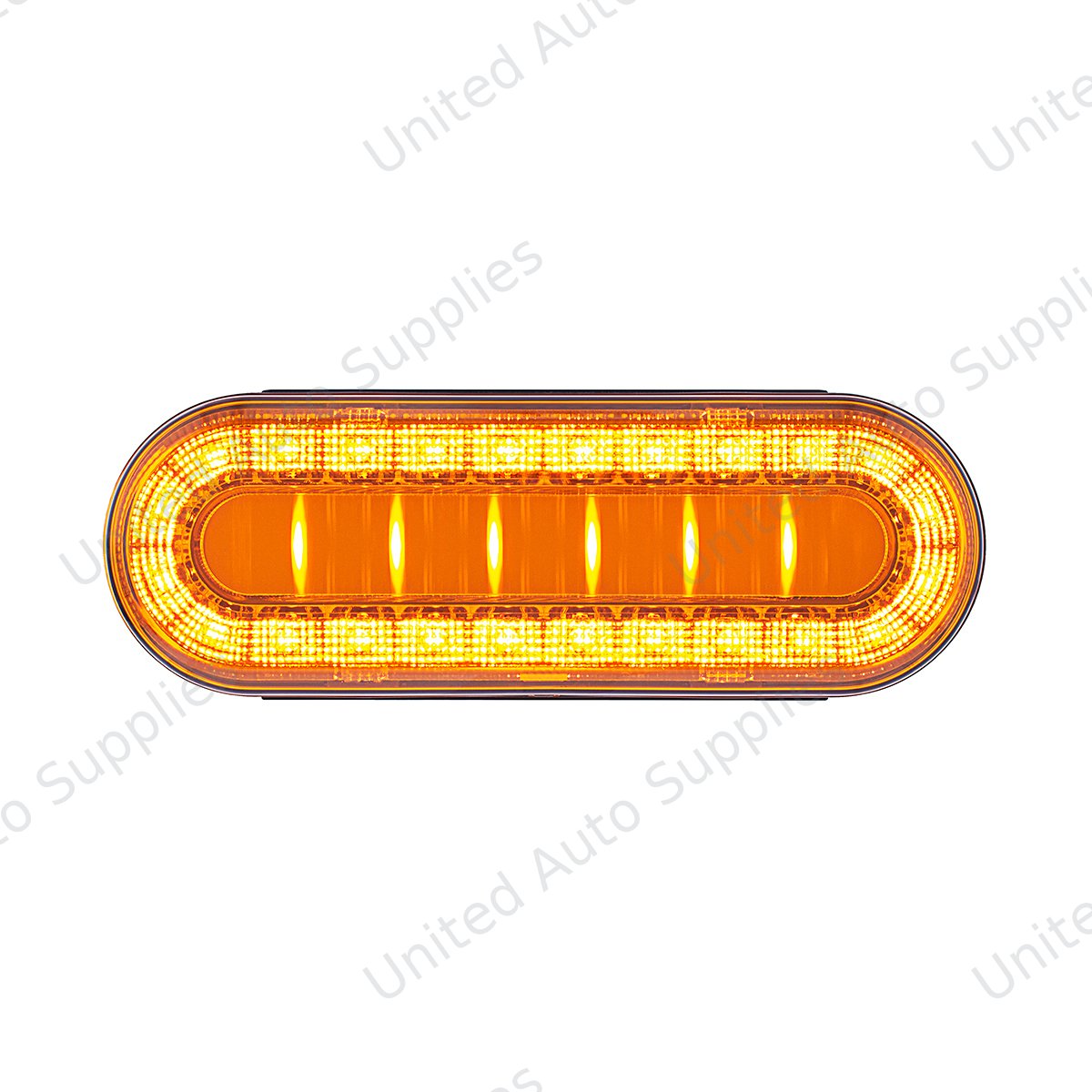 30 LED 6" Oval Lumos Light I-Series (Turn Signal) - Amber LED/Amber Lens