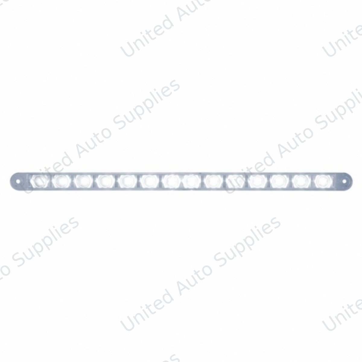 14 LED 12" Auxiliary Strip Light - White LED/Clear Lens (Bulk)
