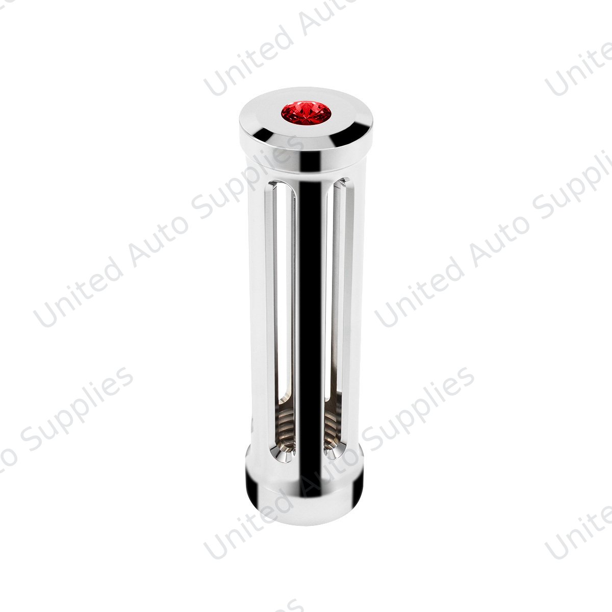 M30X3.5 Thread-On Sonoma Gearshift Knob-Red Crystal/Chrome