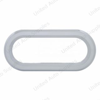 Chrome Twist-On Light Bezel For 6" Oval Light Grommet