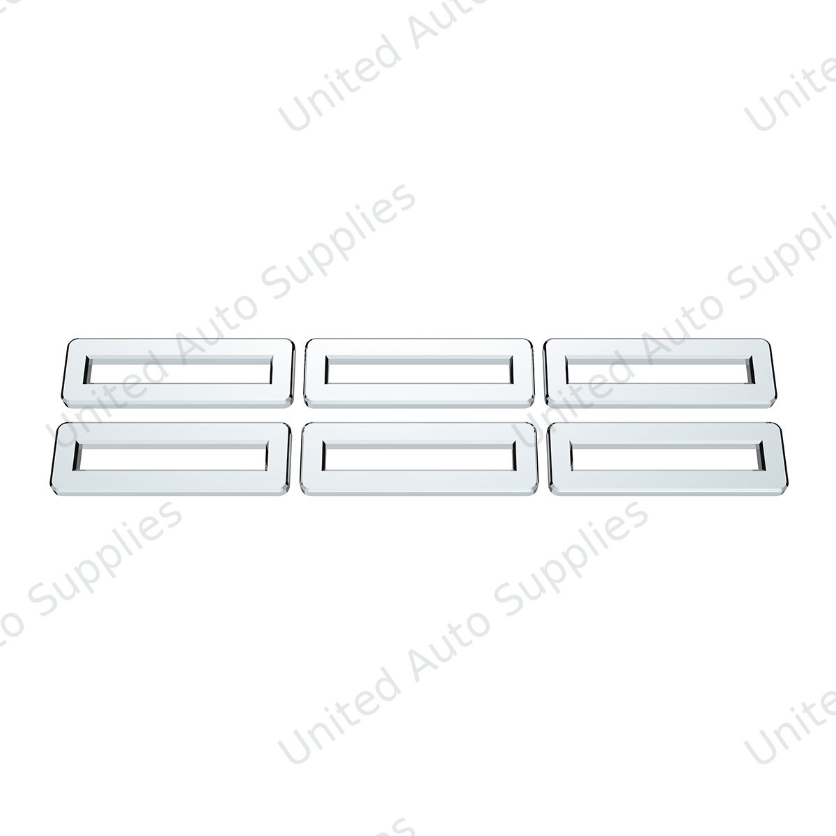 Chrome Plastic Indicator Label Trim For Freightliner Classic/FLD (6 Pack)
