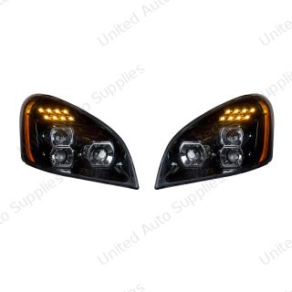 "Blackout" LED Headlight Set For 2008-2017 Freightliner Cascadia (Pair)
