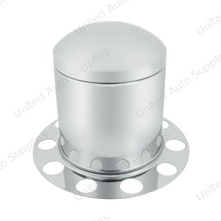 Stainless Dome Rear Axle Cover 3PC Kit For 1-1/2" Nut Cover - Steel Wheel