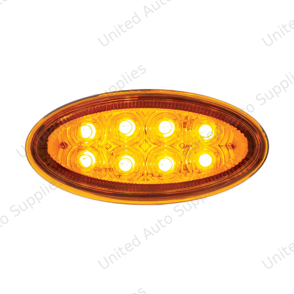 8 LED Fender Parking & Turn Signal Light For Peterbilt 386 (2006-2014) & 387 (2006-2010)-Amber LED/Amber Lens