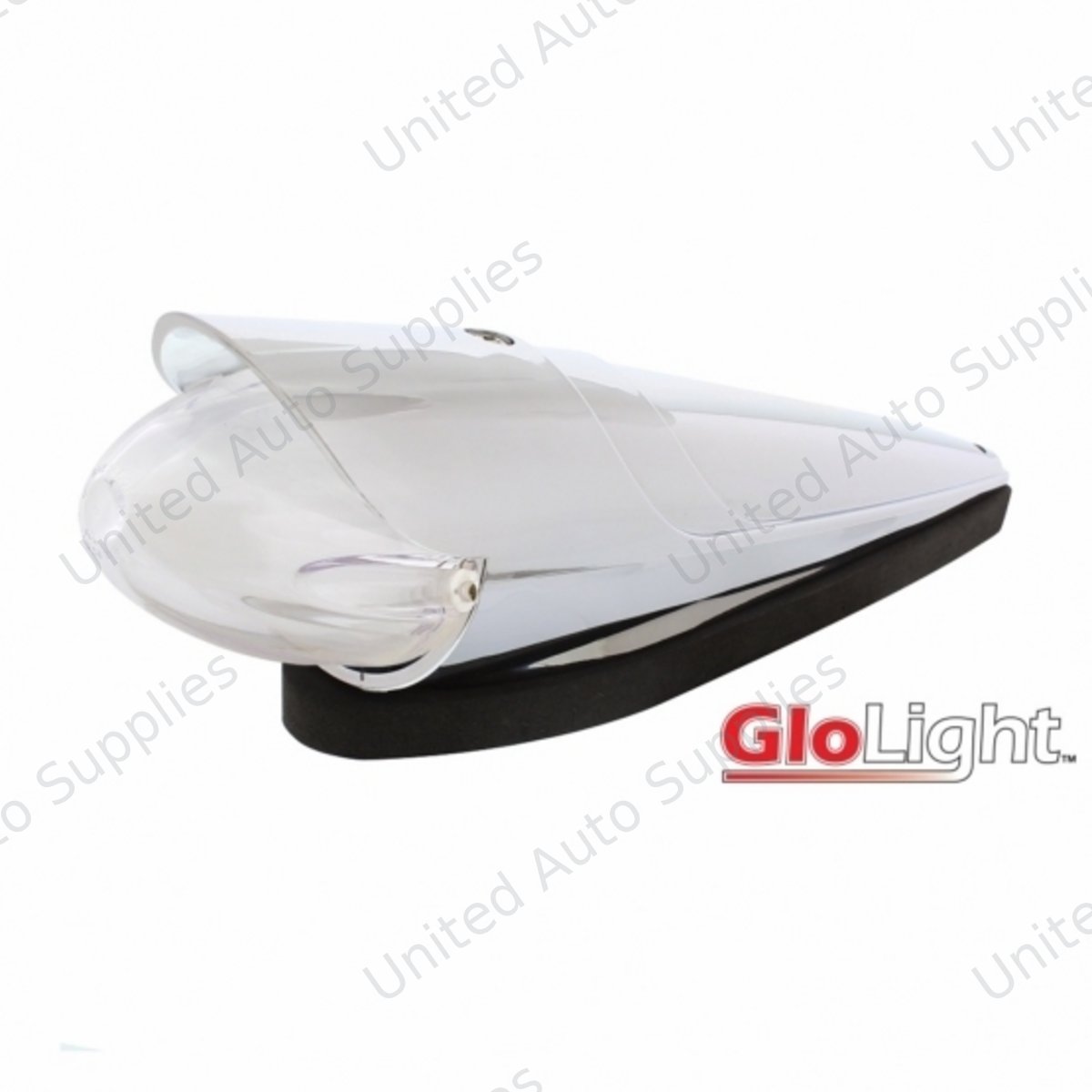 9 LED Dual Function GloLight Watermelon Grakon 1000 Style Cab Light Kit With Visor - Amber LED/Clear Lens