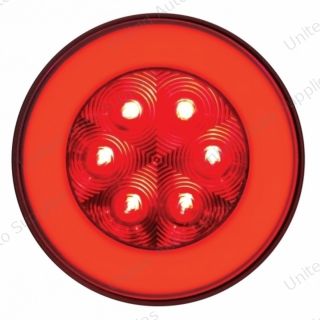 GloLight 21 LED 4" Round Stop/Turn/Tail Light Kit - Red LED/Red Lens