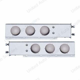 3-3/4" Bolt Pattern 430 SS Spring Loaded Light Bar With Three 4" Light Cutouts (Pair)