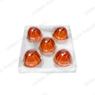 Watermelon Glass Marker Light Lens - Dark Amber (5 Pcs)