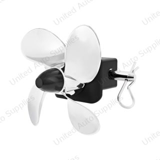 Spinning Propeller Hitch Cover For 2" X 2" Trailer Hitch Receiver With Locking Pin