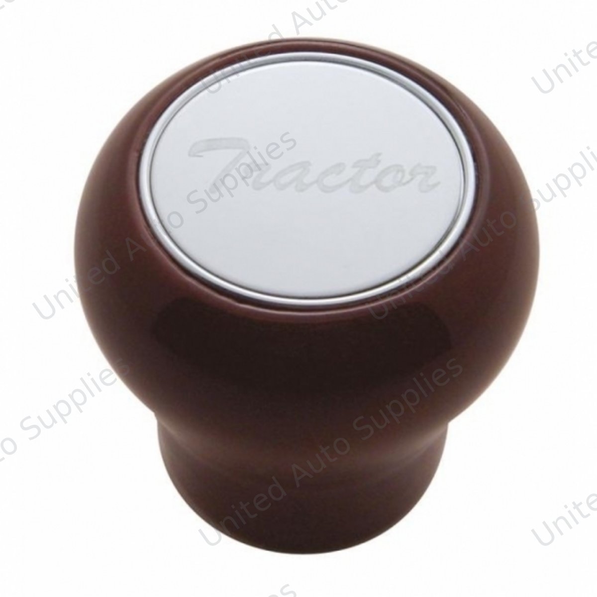 "Tractor" Wood Air Valve Knob - Stainless Plaque