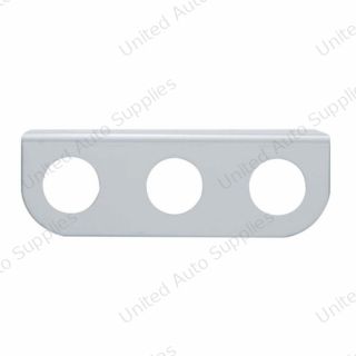 Stainless Mini Light Bracket With Three 13/16" Round Cutouts (Bulk)