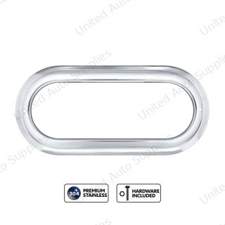 Stainless Steel Light Bezel For 6" Oval Grommet Mounted Light