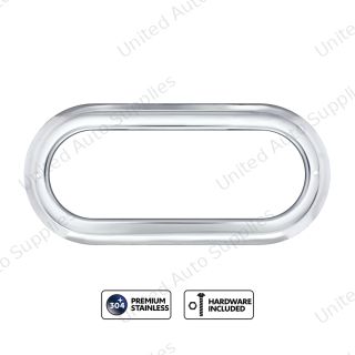 Stainless Steel Light Bezel For 6" Oval Grommet Mounted Light