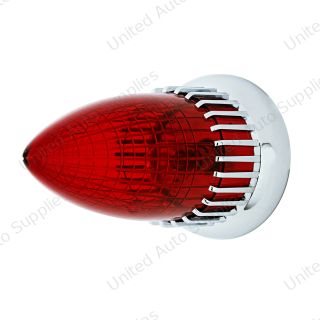1959 Cadillac Style Tail Light With Flush Mount Bezel, Red Lens