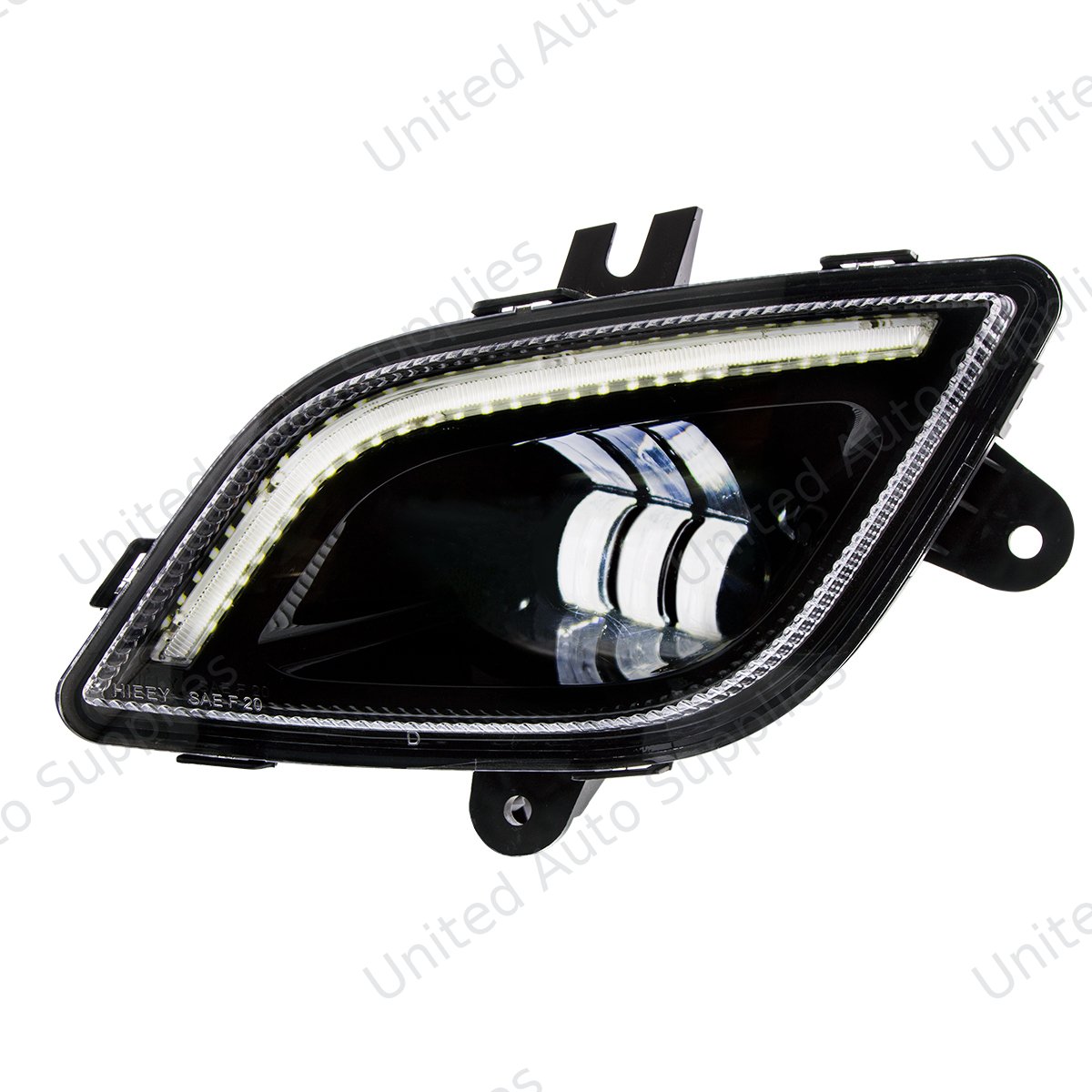 34 LED Black Fog Light With LED Light Bar For 2018-2024 Freightliner Cascadia - Driver