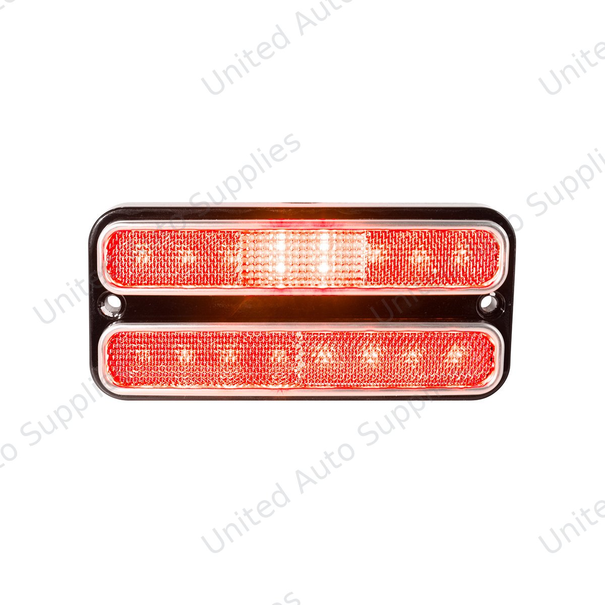 18 LED Side Marker Light With Stainless Steel Trim For 1968-1972 Chevrolet & GMC Truck-Red LED/Clear Lens