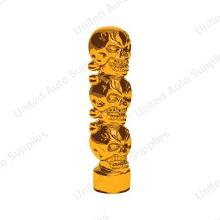 1/2"-13 Thread-On 3 Skull Candy Color Shift Knob-Electric Yellow