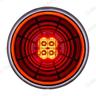 Abyss 13 LED 4" Round Stop/Turn/Tail Light - Red LED/Clear Lens