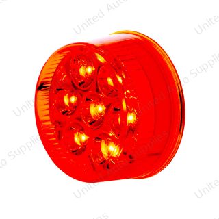 7 LED 2" Round Light (Clearance/Marker) - Red LED/Red Lens (Bulk)