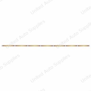 94" Stainless Light Bracket With 7X 14 LED 12" Light Bars - Amber LED/Amber Lens